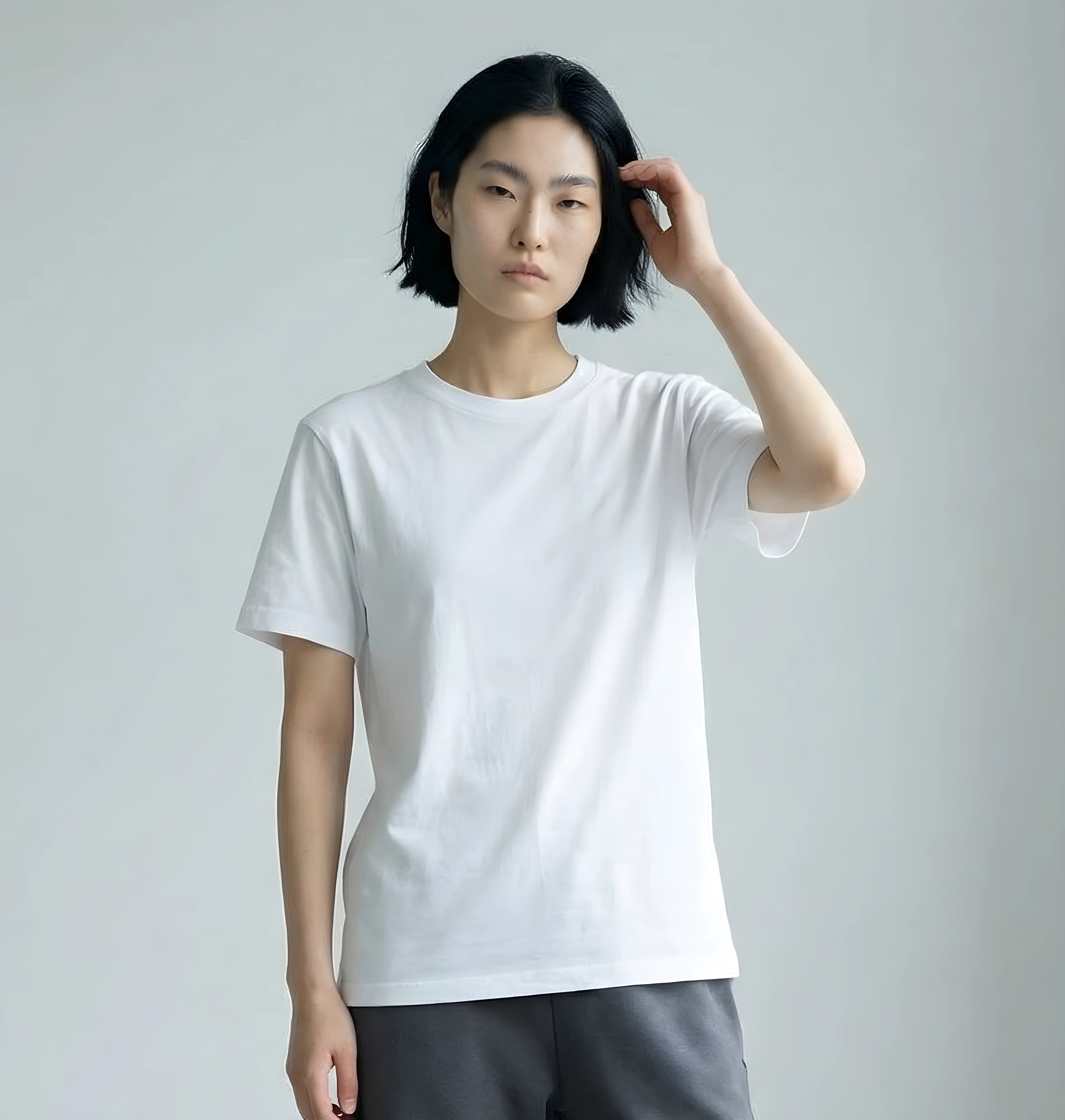 스탠다드핏 착용샷 클로즈업